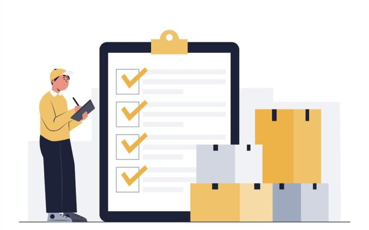 store-staff-check-number-products-that-must-be-delivered-customers-day