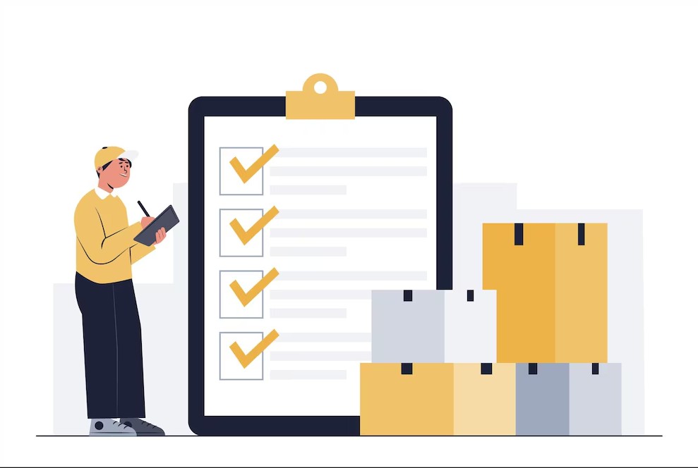 store-staff-check-number-products-that-must-be-delivered-customers-day